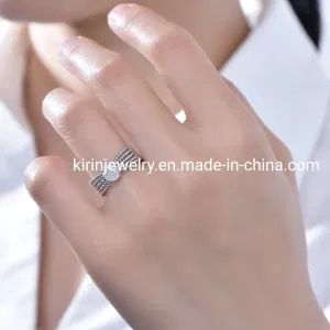 Fashion Jewelry 925 Silver Ring Rhodium Plated 925 Sterling Silver Ring for Women Luxury Micro Bezel Setting AAA 5A CZ Zircon Rose Gold Diamond Rings - Zhuhai Kirin Jewelry Co., Ltd. - China