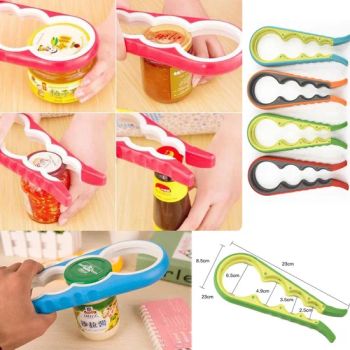 4 in 1 Kitchen Tool Color Screw Cap Jar Bottle Wrench Gourd Shaped Can Opener - Shenzhen Slinya Electronic Co., Ltd. - China
