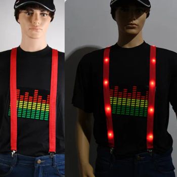 LED Luminous Suspenders, Suspenders, Optical Fiber Vests, Night Running, Cycling, Outdoor Sports, Reflective Elastic Band Running Lights - SZ Better Limited - China