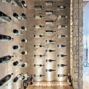 Elegant Metal and Glass Wine Rack for Stylish Storage Condition New Type Artistic Model NO. none Brand Name VIP Appearance Modern - Guangdong Wine Decoration Warehouse Cellar Engineering Co., Ltd. - China