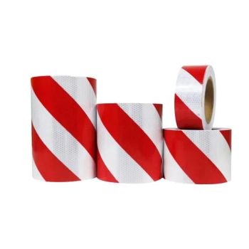 Safety First Reflective Red and White Caution Tape Length 25-100m Width 25-500mm Model NO. YC-411 Style Roll style Trademark - Henan Youcheng Technology Co., Ltd - China
