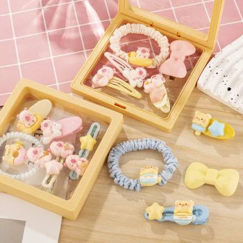 Cute Cartoon Bear Hairpin Elastic Hair Bands Suit for Hair Ornaments - Yiwu AVA Co., Ltd. - China