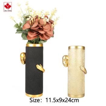 Resin Face Vase Flowers Decor Cute Statue Vase Planter Sculpture Home Decoration - Quanzhou Wutongcrafts Co., Ltd. - China