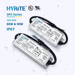 UL Certification SMPS IP67 Waterproof LED Module Strip 12V 24V LED Switching Power Supply 60W 90W Acto DC LED Driver - Hyrite Lighting Co. - China