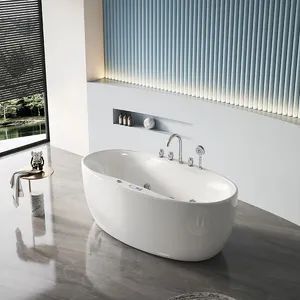 Factory Price White Massage Oval Bathtub for Villa Bathroom Indoor SPA Furniture - George Design & Construction Co., Ltd. - China