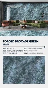 Green Wall Floor Big Slabs Artificial Slab Sintered Stone Color Green Thickness 9mm Trademark SRS Form Big Slab HS Code - XIAMEN SRS TRADING CO., LTD. - China