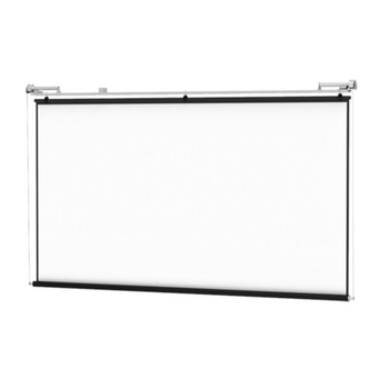 White Motorized Projection Screen - 92 Color White Width 80.2" Height 45.1" Black Drop 12" Ideal for Offices Screen Size - Hi Tech Enterprises - India