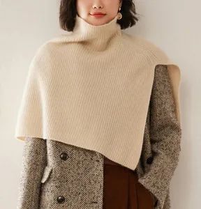 Custom Factory Ladies Womens Turtleneck High Neck Sweater Shawl Pullover Knit Wrap Cape - Dongguan Ardi Apparel Co., Ltd. - China
