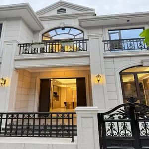 16. Customized Black Garden Fence Commercial Security Metal Aluminum Aluminium Fence/Gates/Fencing Picket Stair Staircase Railing - Chengdu Shufeng Doors and Windows Co., Ltd. - China