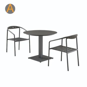 Coffee Shop Bar Furniture Dining 3 Pieces Aluminum Outdoor Dining Tables Set - Foshan Artsun Furniture Co., Ltd. - China