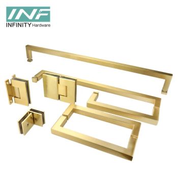 Modern Luxury Brass Hardware Sliding Door Pulls Stainless Steel Handle Pull Door Handle Glass Interior Door Knobs - Jiangmen Infinity Import and Export Co., Ltd. - China
