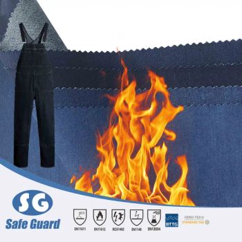 En11611 330GSM 100 Cotton Proban Denim Twill Flame Retardant Functional Fabric - HENAN SAFE-GUARD CO., LTD. - China