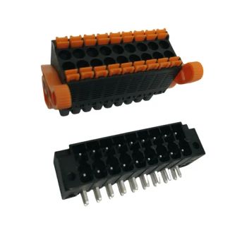 3.5mm Black Color Double Rows Right Angle PCB Socket Connectors Male Terminal Blocks with Operating Rods - Cixi Ciliang Electronic Co., Ltd. - China
