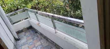 Bridge Silver Stainless Steel With Saingobain Toughened Glass Balcony, For Home - Dhanas Metal Designs - India