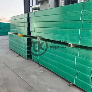 FRP GRP U-Channel Cable Tray Trough/Groove - Hebei Yukuo Environmental Technology Co., Ltd. - China