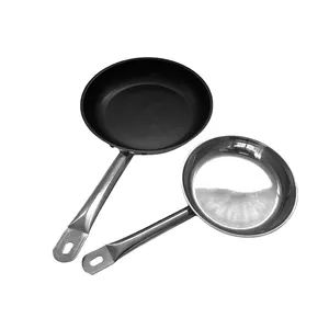 Daosheng Kitchenware 18/10 Stainless Steel Saute Stay Cool Helper Handle Induction Skillet Fry Pans - Jiangmen Pengjiang District Daosheng Stainless Steel Products Co. Ltd - China