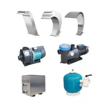 Outdoor Filter Pump Waterfall Ladder Exchanger Full Set Swimming Pool Accessories Equipment - Guangzhou Fenlin Swimming Pool & Sauna Equipment Co., Ltd. - China