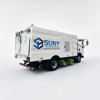 HOWO 4X2 Floor Scrubber Machine 6 Wheel Road Sweeper with Pressure Washing Dust Suction Truck Vacuum Cleaner Cleaning Sweep Brush Street Road Washing - Hubei Suny Automobile and Machinery Co., Ltd. - China