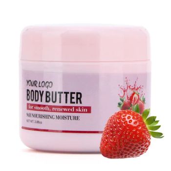 Organic Body Butter Cream Skin Moisturizing Rich Vitamin E Lotion Butter Struuberry Body Lotion - Huizhou Yajiali Industrial Co., Ltd. - China