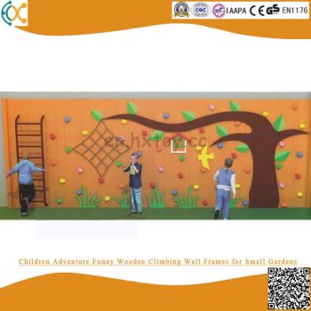 Children Adventure Funny Wooden Climbing Wall Frames for Small Gardens - Wenzhou Haoxiang Amusement Toys Co., Ltd. - China