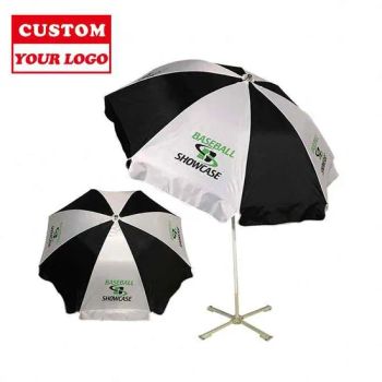 Custom High Quality Promotion Advertising Outdoor Garden Sun Beach Umbrellas Parasol with UV Logo Prints - WUHAN JARMOO FLAG CO., LTD. - China