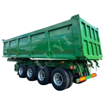 4 Axle 60 Tons Hydraulic Dump Tipping Trailers Farm Full Type Rear Tipper Truck Trailer - Shandong Luyi Dedicated Vehicle Manufacturing Co., Ltd. - China