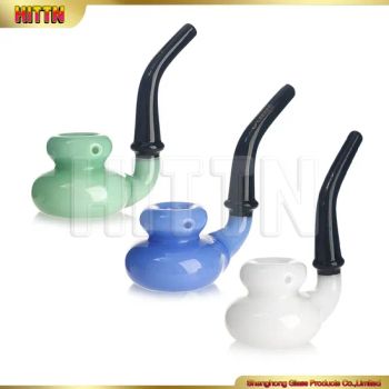 Hittn Stock 5.5 " Ready to Ship Big Size Sherlock Hand Pipe Mixed Color Glass Portable Pipe - Hejian City Shenghong Glass Products Co., Ltd. - China