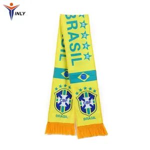 Wholesale Factory Good Quality Acrylic Custom Logo Soccer Football Fan Scarf - Guangzhou Inly Sporting Goods Co., Ltd. - China