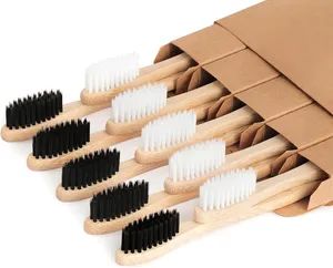 Bamboo Toothbrushes BPA Free Soft Travel Toothbrush Natural Charcoal Toothbrush - Yiyang Haixi Trading Co., Ltd. - China