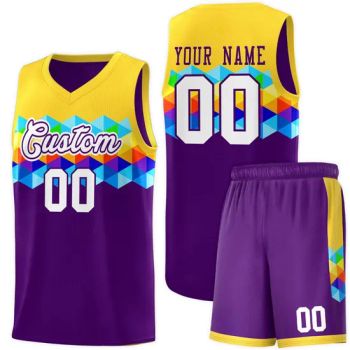 Custom Basketball Jersey Purple Color Basketball Uniform Set Basketball Jersey and Shorts - Fushun Nxcaps Clothing Company Limited - China