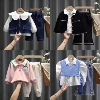 High Quality Girls Clothing Set Spring Autumn Shirt Jeans New Two Piece Set for Children - Guangzhou Yiyika Trading Firm (Sole Proprietorship) - China