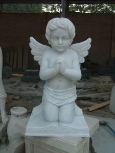 Carved Angel Sculpture Marble Granite Memorial Monuments - HEBEI JINKUI IMPORT & EXPORT TRADING CO., LTD. - China