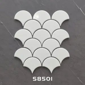 Wholesale Flabellate Mackerel Scale Ceramic Mosaic Tiles for Bathroom Hotel - Fuzhou Sino Building Material Co., Ltd. - China