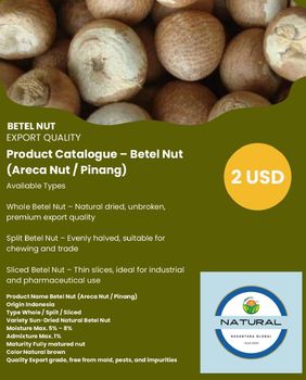 betel nut Packaging 50 kg Certification - Pt maxindo tunas abadi - Indonesia
