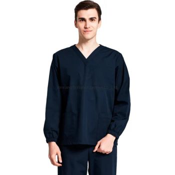 Unisex Black Blue Medical Clothing Long Sleeve Scrub Sets Logo OEM Trademark BL Size 180/100B Gender Unisex Packing - Xinxiang Brilliance Textiles Co., Ltd. - China