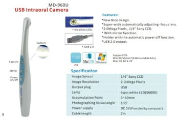 Dental Intra Oral Camera USB Sony CCD Automatic Focusing Dental Endoscope - DongGuan Magenta Medical Equipment Co., Ltd. - China