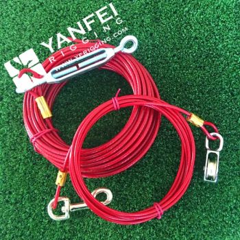 PVC Coated Tie-out Cables Pet Dog Collars Brand Yanfei Origin China Material PVC Condition New Applications Pet Trademark YANFEI - Qingdao Yanfei Rigging Co., Ltd. - China