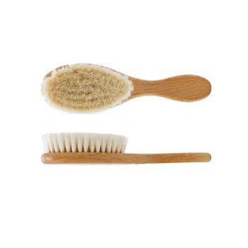 Goat Hair Baby Brush Bamboo Wooden Comb Set - Shanghai Goldenwell Medical Technology Co., Ltd. - China