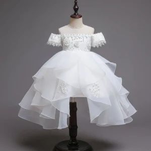Embroidery Silk Princess Dress for Baby Girl Flower Elegant Girls Dresses off Shoulder Party Christmas Halloween Kids Dresses Clothes - Putian Deyang Trading Co., Ltd. - China