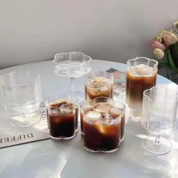 200ml-400ml Wine Glasses Glass Cocktail Red Wine Crystal Glass Wedding Party Red Wine Drinking Goblet Ice Coffee Cup - Hebei Xingchen Glass Technology Co., Ltd. - China