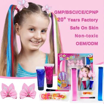 Gp Non-Toxic Kids Pretend Play Preschool Makeup Kit Make up Suitcase Set Hair Color Beauty Kit Toys for Girls - Baoding Habo Arts and Crafts Manufacturing Co., Ltd. - China