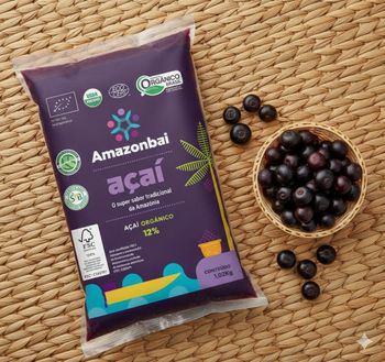 Organic Wild-Harvested Açaí Pulp 12% Solids - USDA/EU Certified, FSC, Unsweetened, Amazon Origin - IPE Trading - Brazil