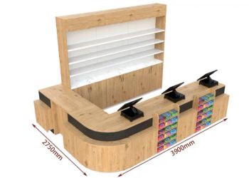 Customized Wholesale Wooden Checkout Counter for Convenience Stores and Supermarkets - Suzhou Highbright Enterprise Limited - China