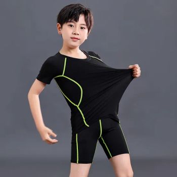 Children Boys Basketball Running Tights Suit Fitness Clothes Yoga Wear Sports Wear - Market Union Co. Ltd. - China