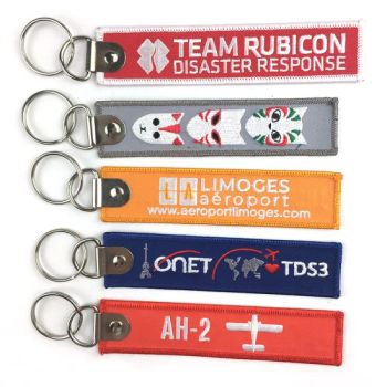 Custom Key Chain Embroidery Leather Silicone 13x3cm MOQ100 1Y Safety Cute Key Tag - Zhongshan Xiaolan Lianxin Gifts & Arts Factory - China