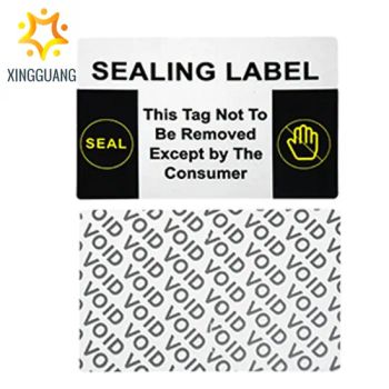 Custom Security Seal Label Tamper Proof Warranty Sticker Void If Tampered Open Void Tamper Evident Label OEM Printing - Dongguan Xingguang Label Products Co., Ltd. - China