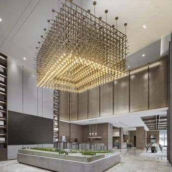 Custom Hotel Lobby Hardware LED Modern Pendant Light for High Ceilings - Zhongshan Shangying Lighting Co., LTD - China