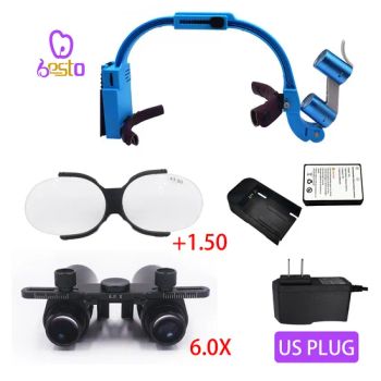 5W Dentist LED Head Light Lamp 6X Dental Magnifying Loupes Glasses - Bestdent Foshan Medical Equipment Co., Ltd. - China
