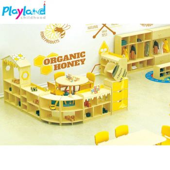 Modern School Furniture Shape Round Rotary Fixed Origin China Condition New Material Wood Color Colorful Folded - Guangzhou Childhood Playland Co., Ltd. - China