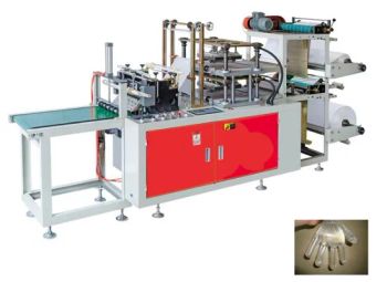 Plastic LDPE HDPE Glove Making Machine Age All Power 5kw Origin China Weight 1000kg Folded Unfolded Model NO. FY400 HS Code 84778000 - Zhejiang Deguang Machinery Co., Ltd. - China